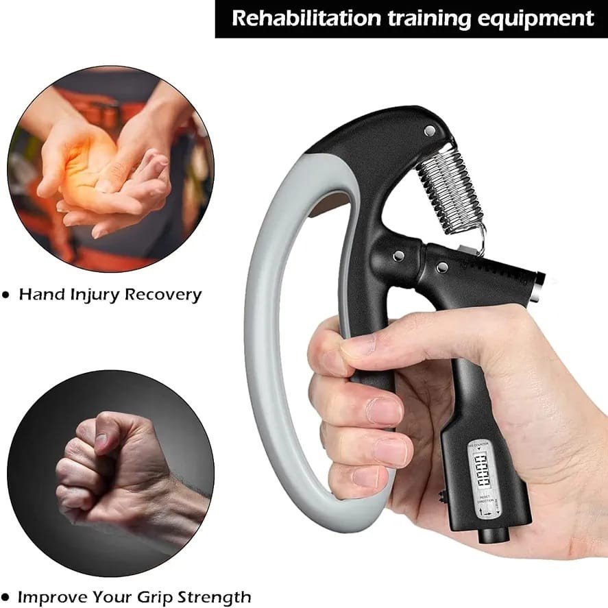 Adjustable Hand Grip Strengthener with Digital Counter